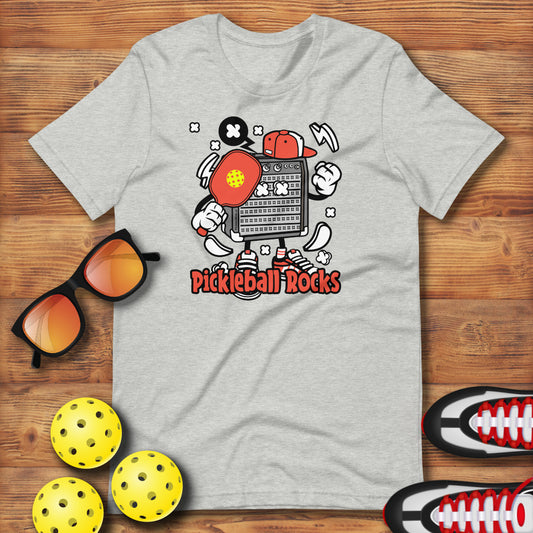Retro - Vintage Fun Pickleball "Pickleball Rocks" Guitar Amp Unisex T-Shirt