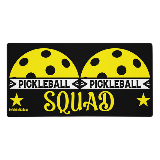 Fun Pickleball Pun: "Pickleball Squad", Large Gaming Mouse Pad