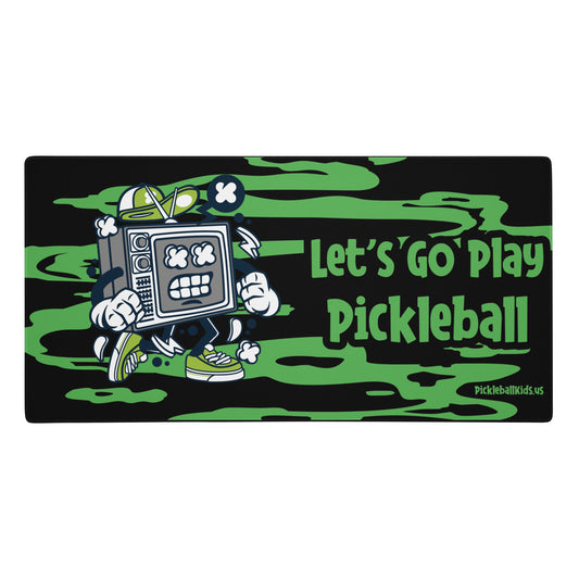 Fun Pickleball Pun: "Let's Go Play Pickleball", Large Gaming Mouse Pad