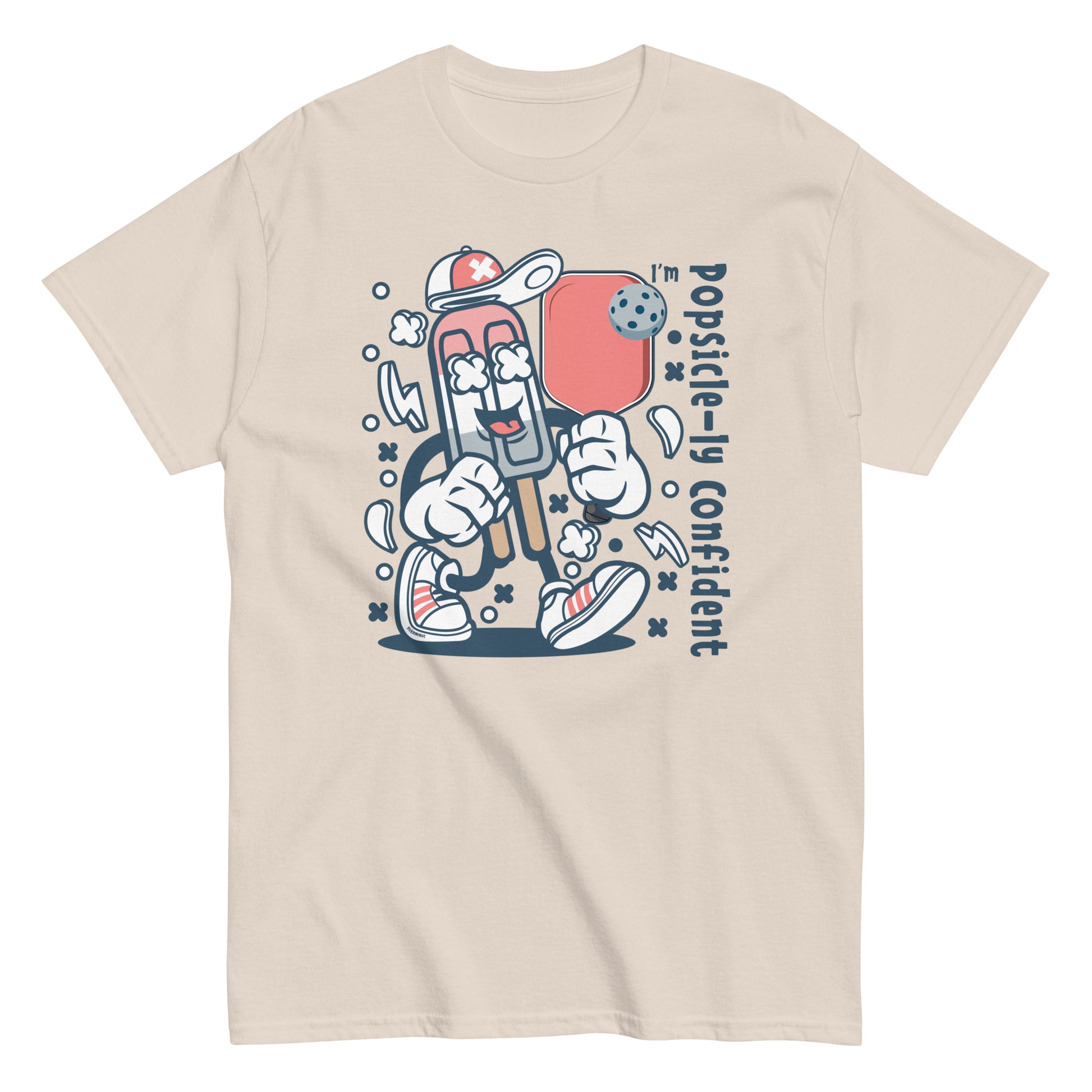 Funny Popsicle Pickleball Pun: "I'm Popsicle-ly Confident", Classic Men's T-Shirt