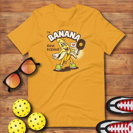 Retro - Vintage Fun Pickleball "I'm Banana About Pickleball" Unisex T-Shirt