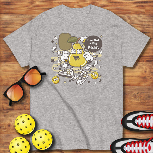Retro-Vintage Fun Pickleball "I've Got a Big Pear", Men's T-Shirt