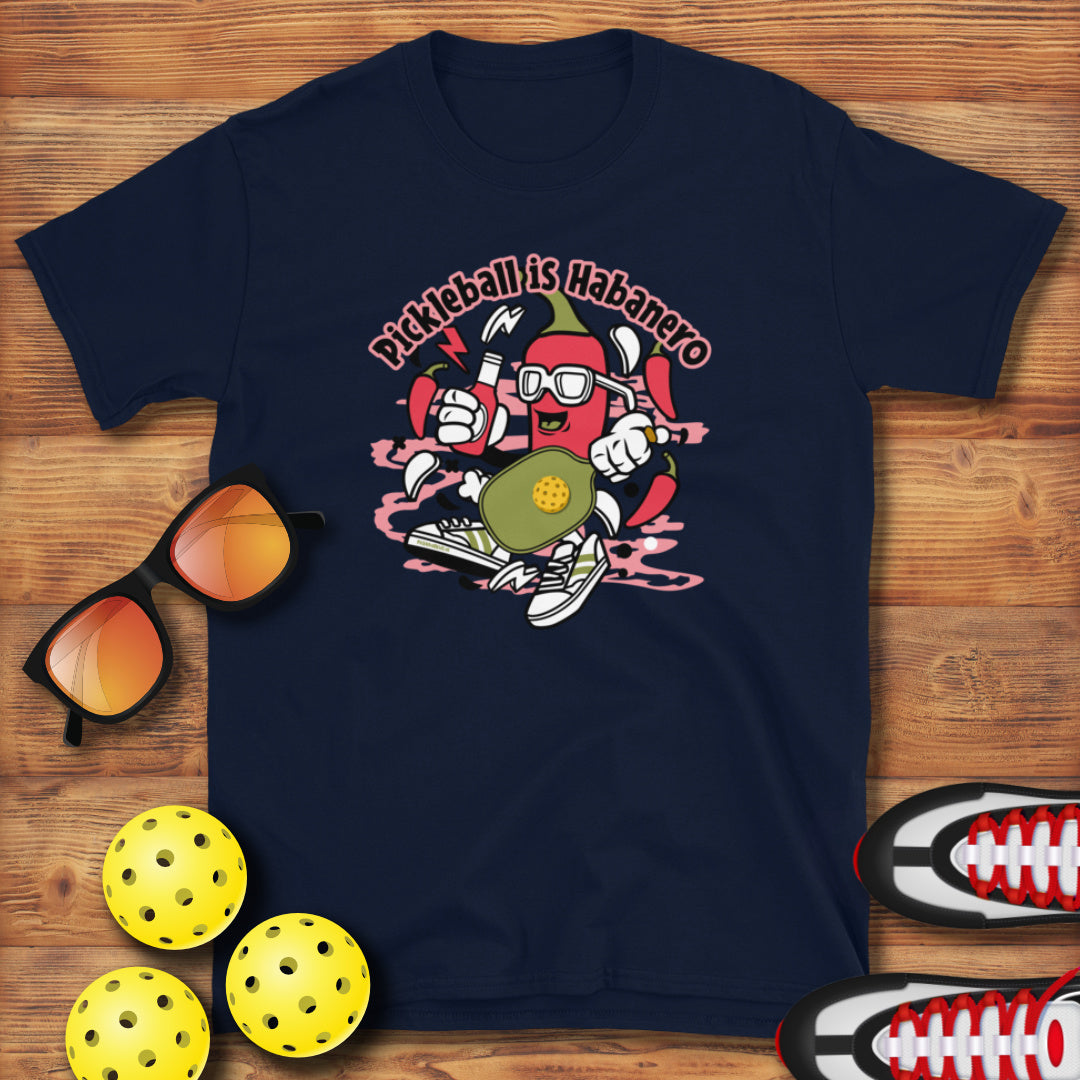 Retro-Vintage Fun Pickleball "Pickleball is Habanero" Men's T-Shirt