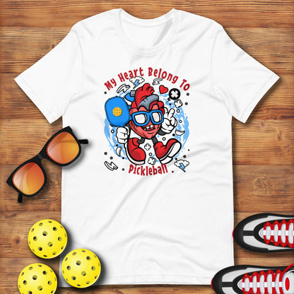 Retro-Vintage Fun Pickleball "My Heart Belongs To Pickleball" Unisex T-Shirt