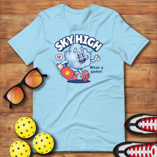 Retro - Vintage Fun Pickleball "I'm Sky High After A Game" Unisex T-Shirt