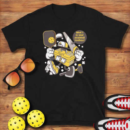 Retro-Vintage Fun Pickleball "What's In Your Pickleball Toolbox" Men's T-Shirt