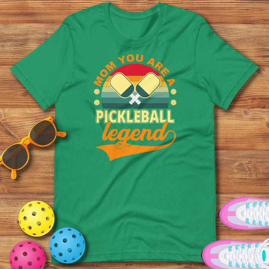 Funny Pickleball Pun: "Mom You Are a Pickleball Legend", Womens Unisex T-Shirt