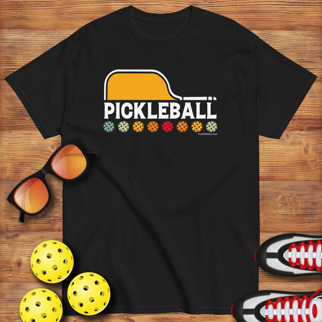 Fun Pickleball, "Paddles and Balls" Men's Classic Tee