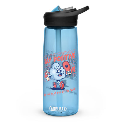 Fun Pickleball Gift Sports Water Bottle, "Stay Positive"