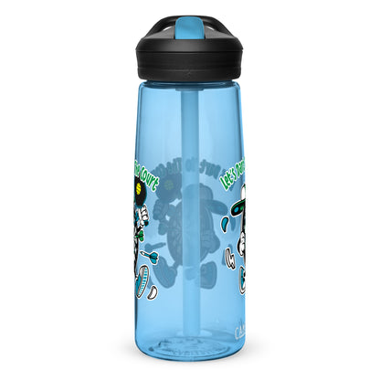 Fun Pickleball Gift Sports Water Bottle, "Let's Dart To The Court"