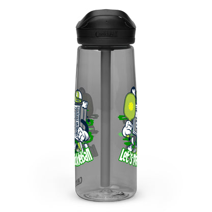 Fun Pickleball Gift Sports Water Bottle, "Let's Play Pickleball"