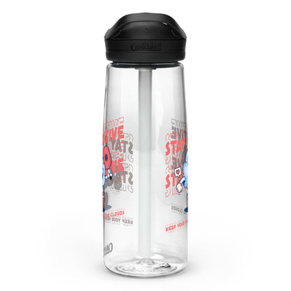 Fun Pickleball Gift Sports Water Bottle, "Stay Positive"