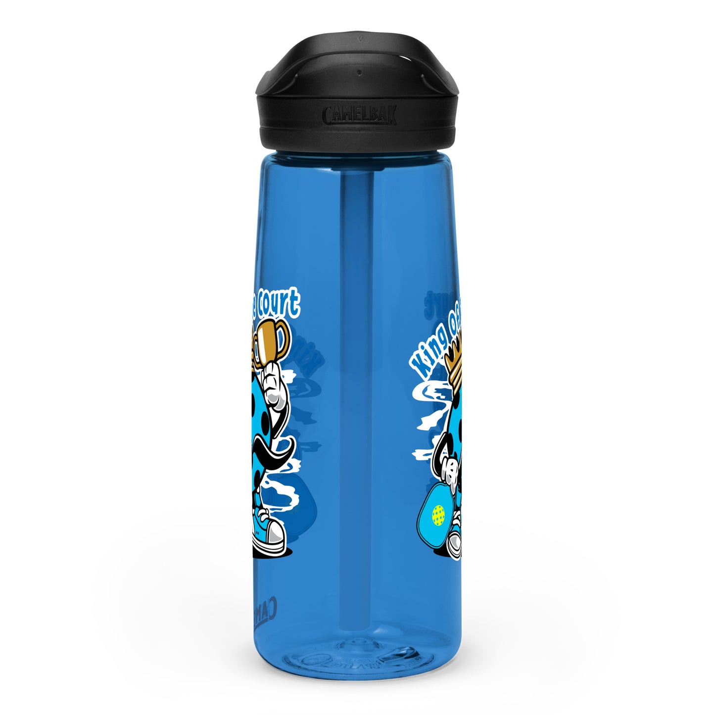 Fun Pickleball Gift Sports Water Bottle, "King Of The Court"