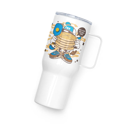 Pickleball Travel Mug With a Handle, "Don't Waffle Your Game Today"