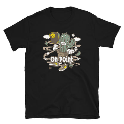 Retro-Vintage Fun Pickleball "Are You On Point" Men's Black T-Shirt