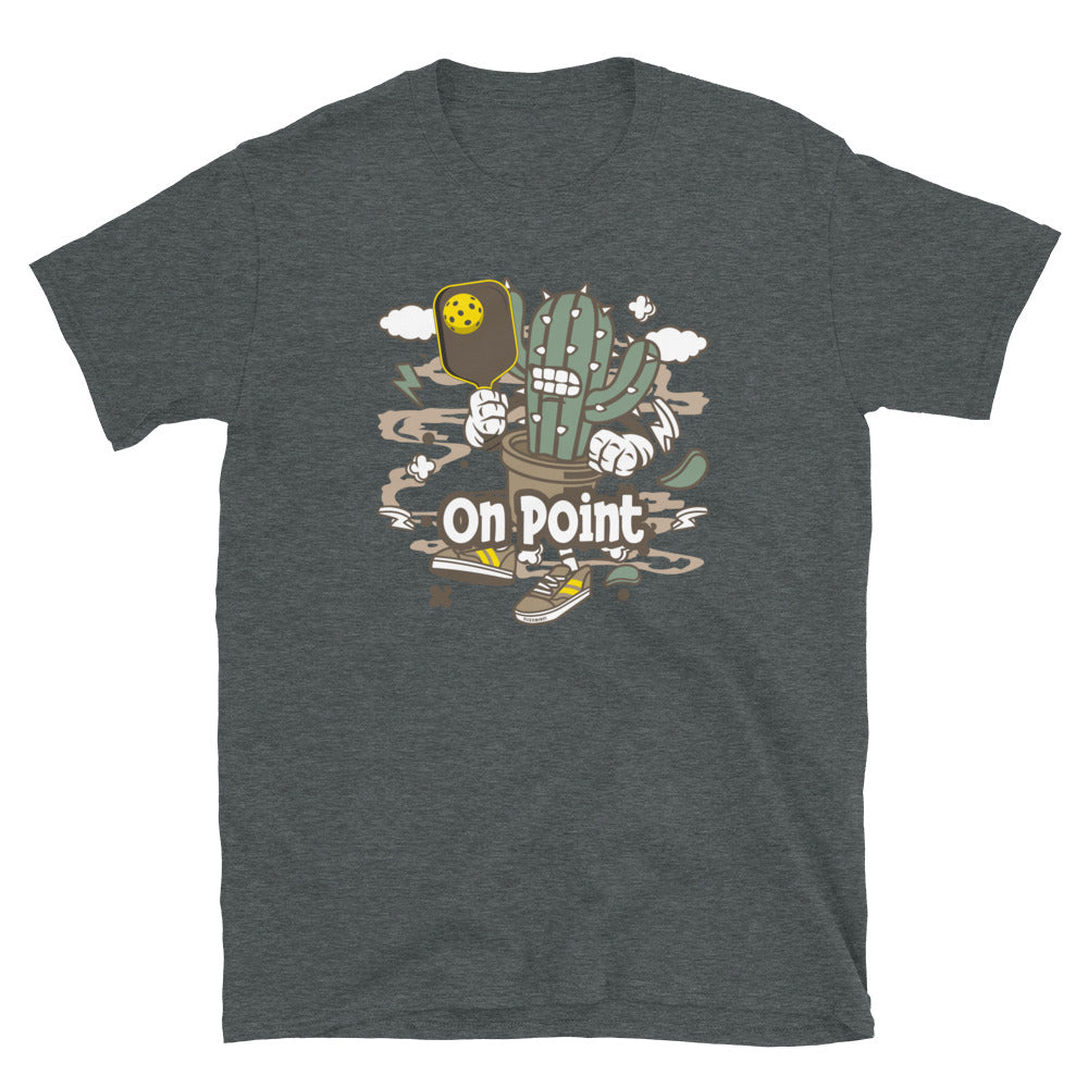 Retro-Vintage Fun Pickleball "Are You On Point" Men's Dark Heather T-Shirt
