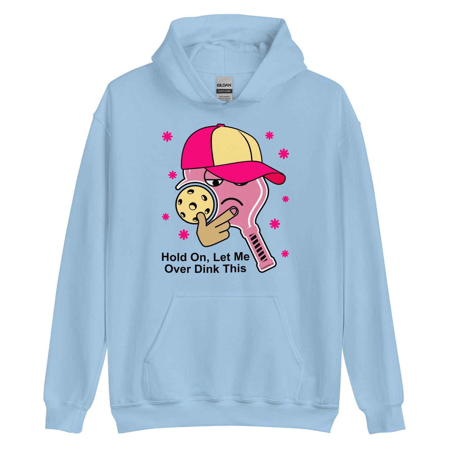 Fun Pickleball Unisex Hoodie, "Hold On, Let Me Over Dink This" Thinking Pun