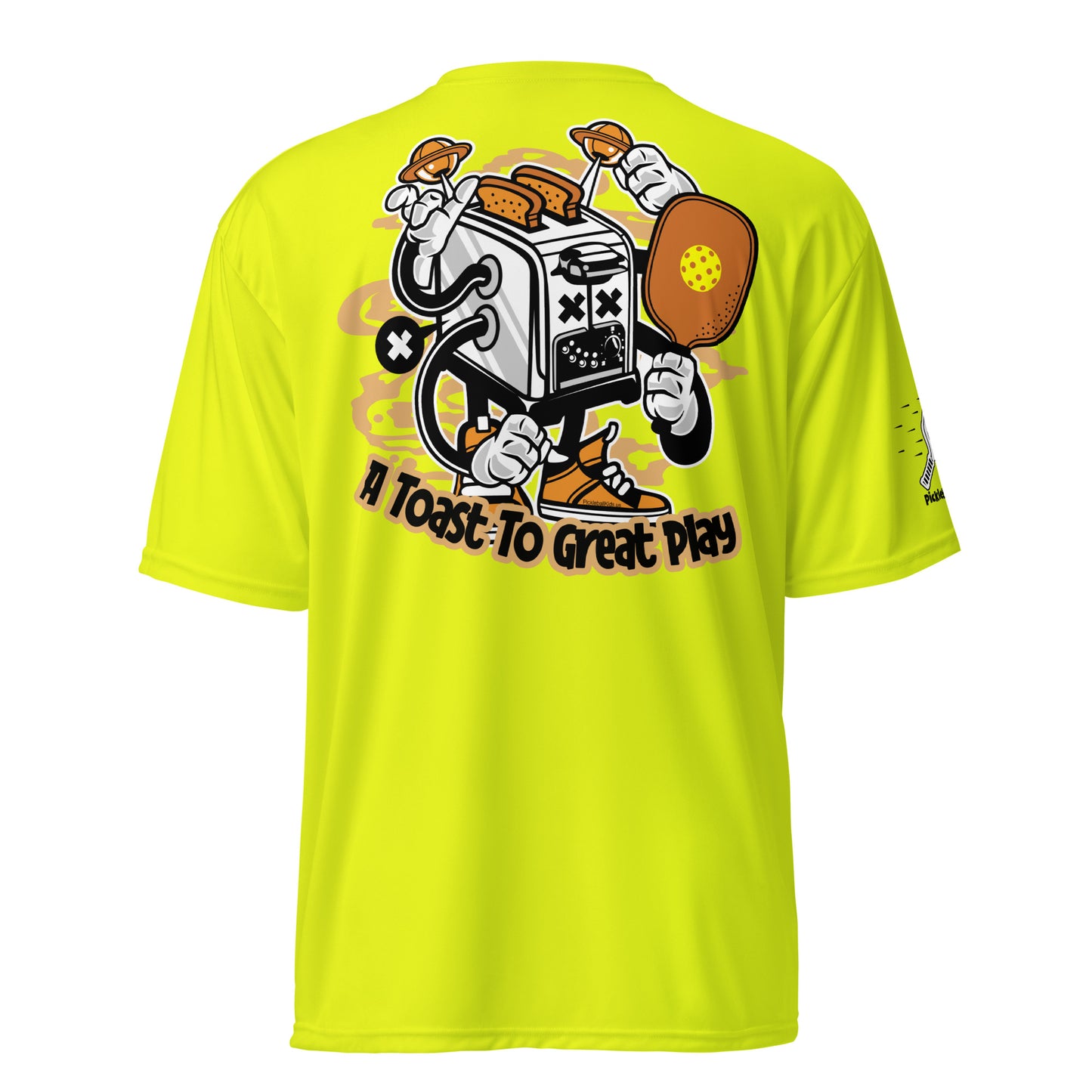 Pickleball Big Kids "A Toast To Great Play", Unisex Performance Crew Neck T-Shirt