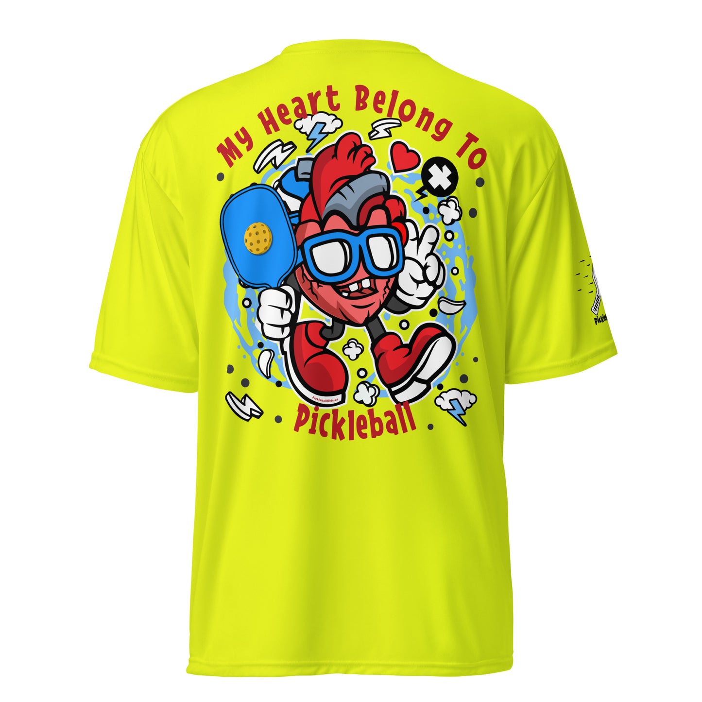 "My Heart Belongs To Pickleball" Unisex Performance Crew Neck T-Shirt