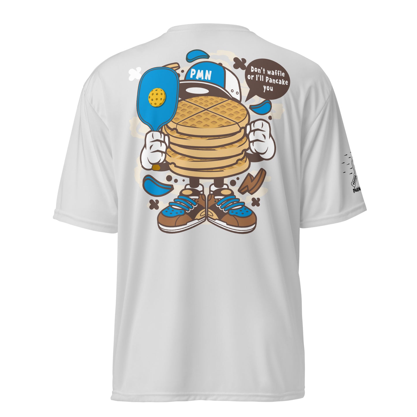 "Don't Waffle Or I'll Pancake You" Unisex Performance Crew Neck T-Shirt