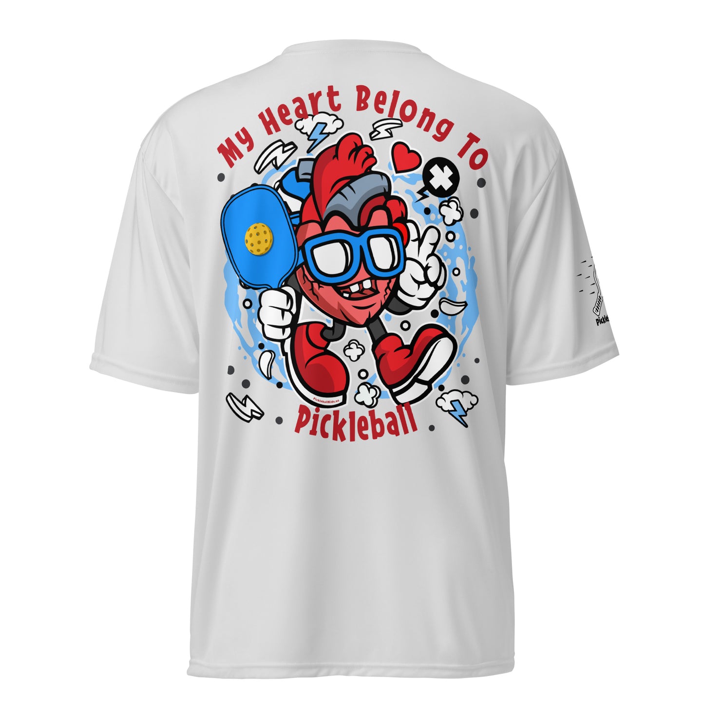 "My Heart Belongs To Pickleball" Unisex Performance Crew Neck T-Shirt