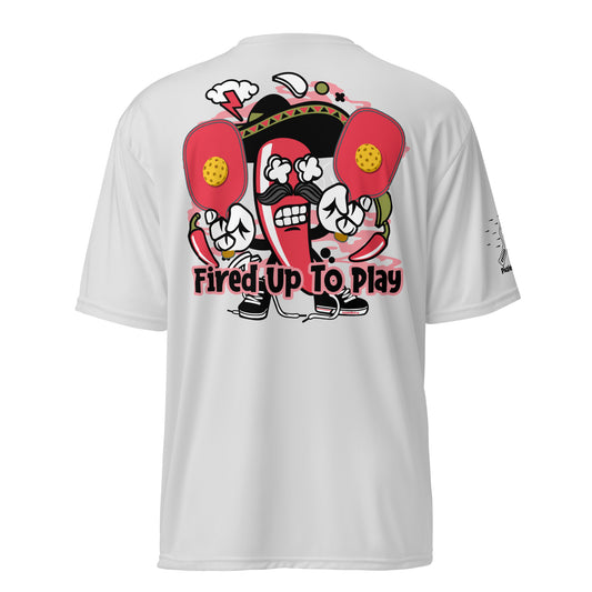 "Fired Up To Play" Unisex Performance Crew Neck T-Shirt