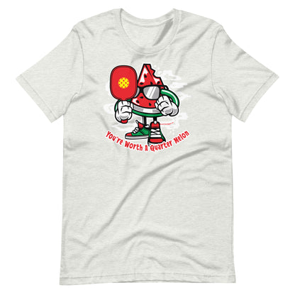 Retro - Vintage Fun Pickleball "You're Worth A Quarter Melon" Watermelon Pun Unisex T-Shirt