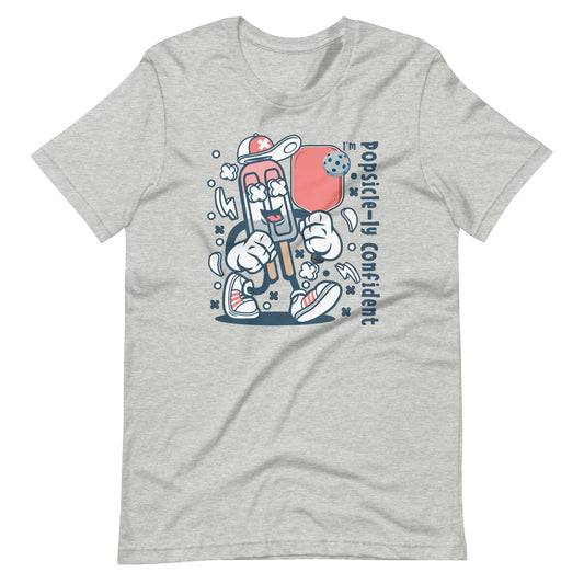 Retro-Vintage Fun Pickleball "I'm Popsicle-ly Confident"  Unisex Women's T-Shirt