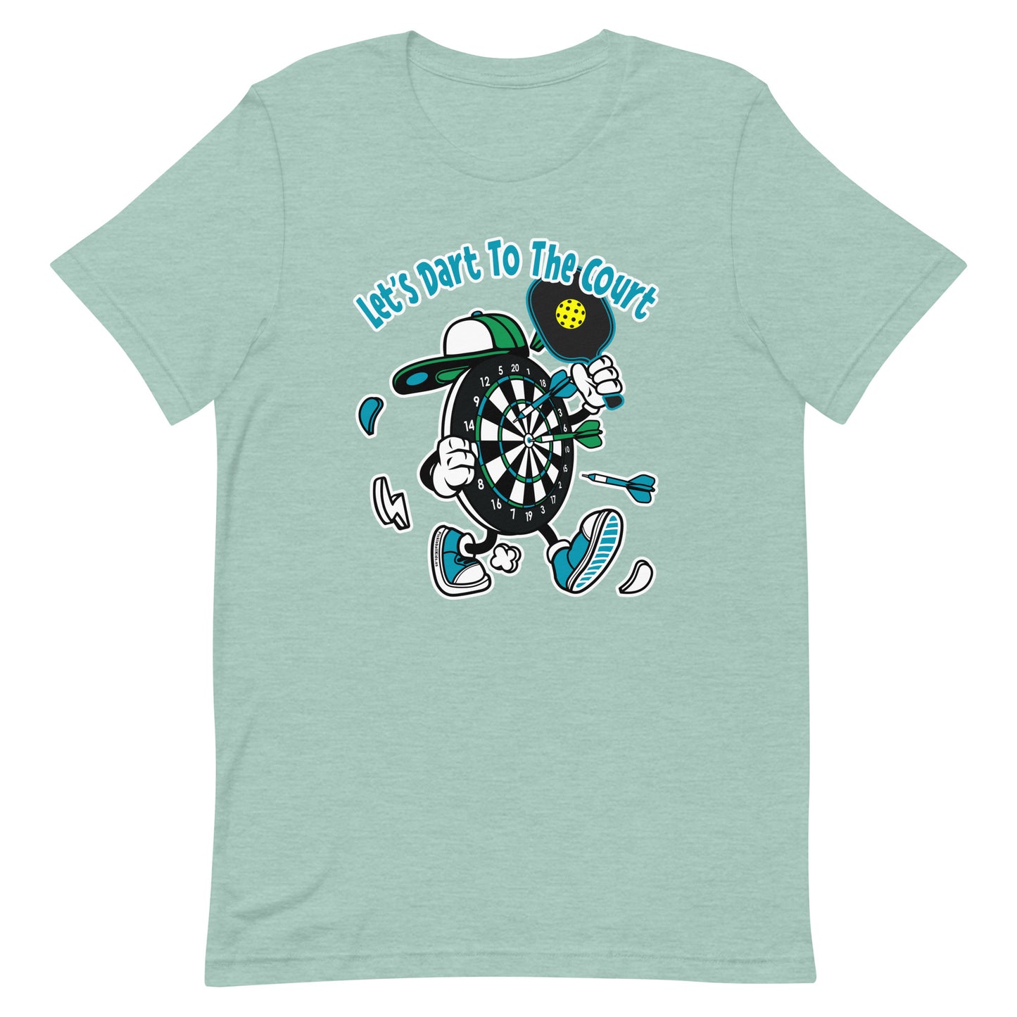 Retro - Vintage Fun Pickleball "Let's Dart To The Court" Unisex T-Shirt