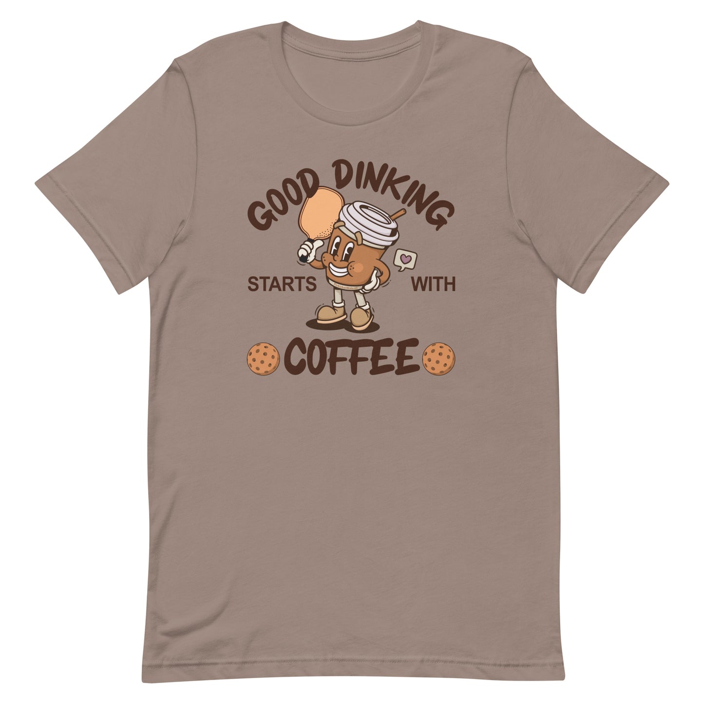 Retro - Vintage Fun Pickleball "Good Dinking Starts With Coffee" Unisex T-Shirt
