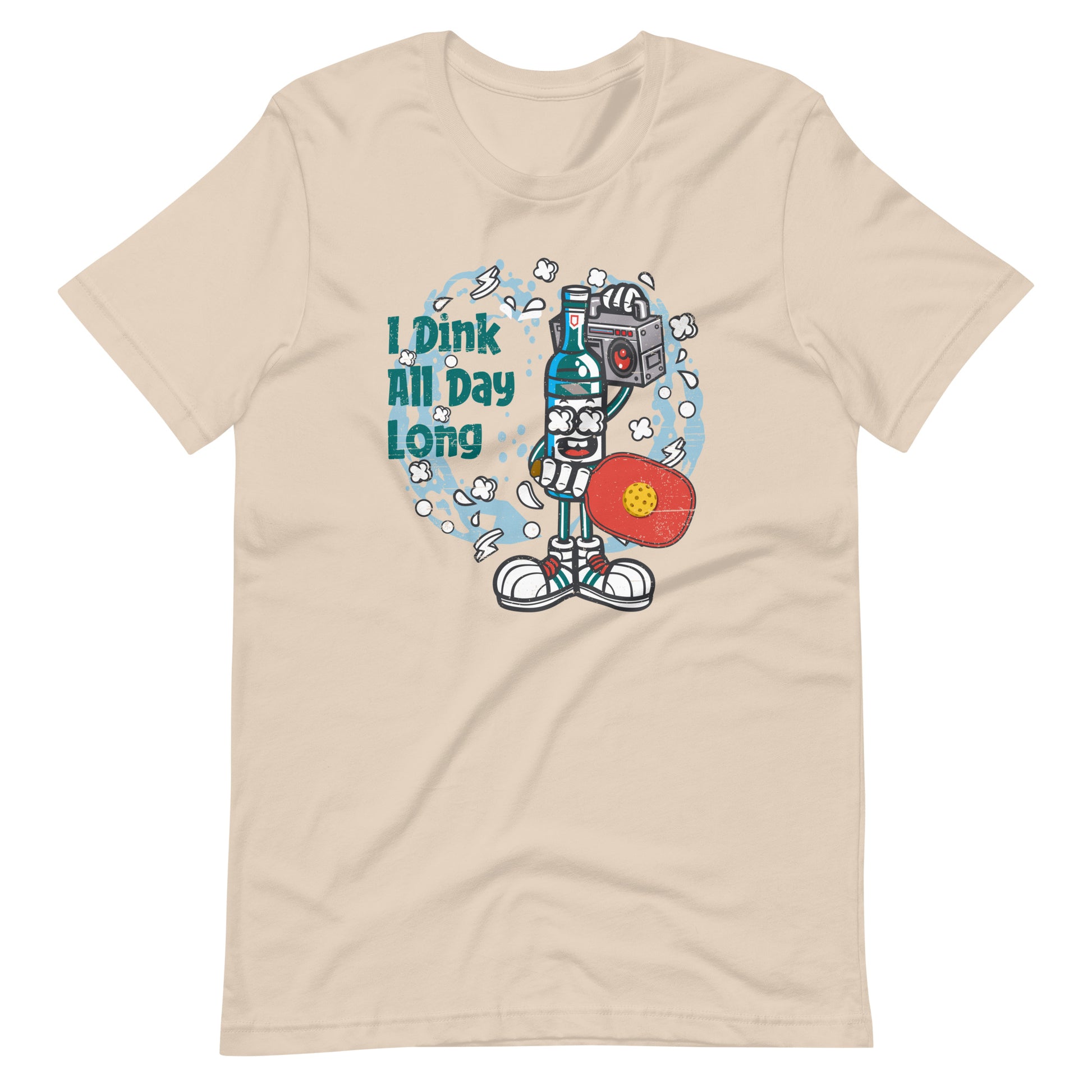 Retro-Vintage Fun Pickleball "I Dink All Day Long" Unisex Women's T-Shirt