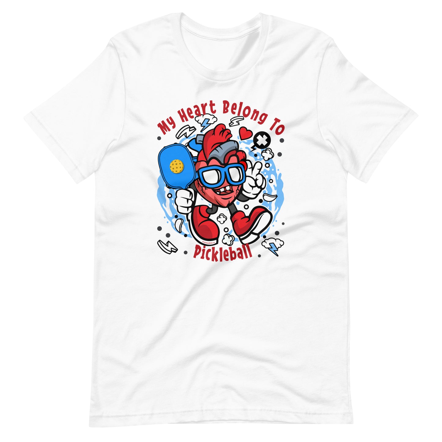Retro-Vintage Fun Pickleball "My Heart Belongs To Pickleball" Unisex T-Shirt