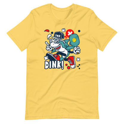 Retro - Vintage Fun Pickleball "Shark Dink" Unisex T-Shirt