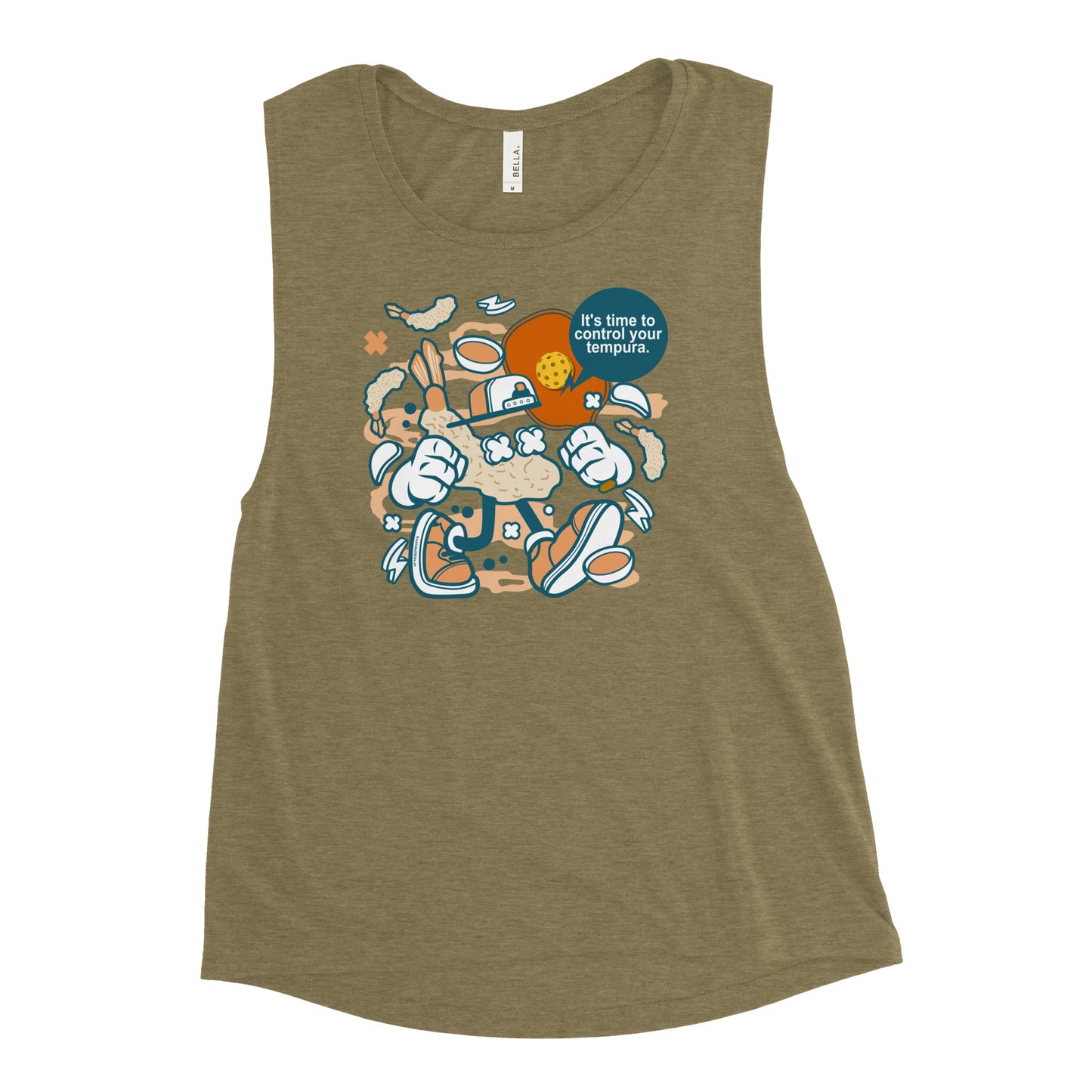 Ladies’  Pickleball Muscle Tank, "It's Time To Control Your Tempura."